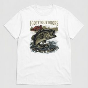 Bass Fishing T-Shirt – White