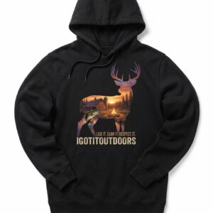 Double Exposure Hunting & Fishing Hoodie – Black