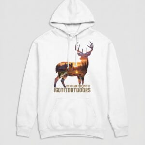 Double Exposure Hunting & Fishing Hoodie – White