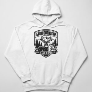 Hunting & Fishing Hoodie – White