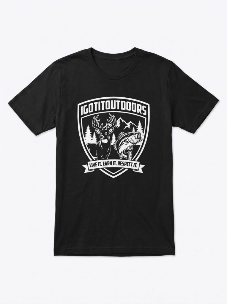 Hunting & Fishing T-Shirt – Black