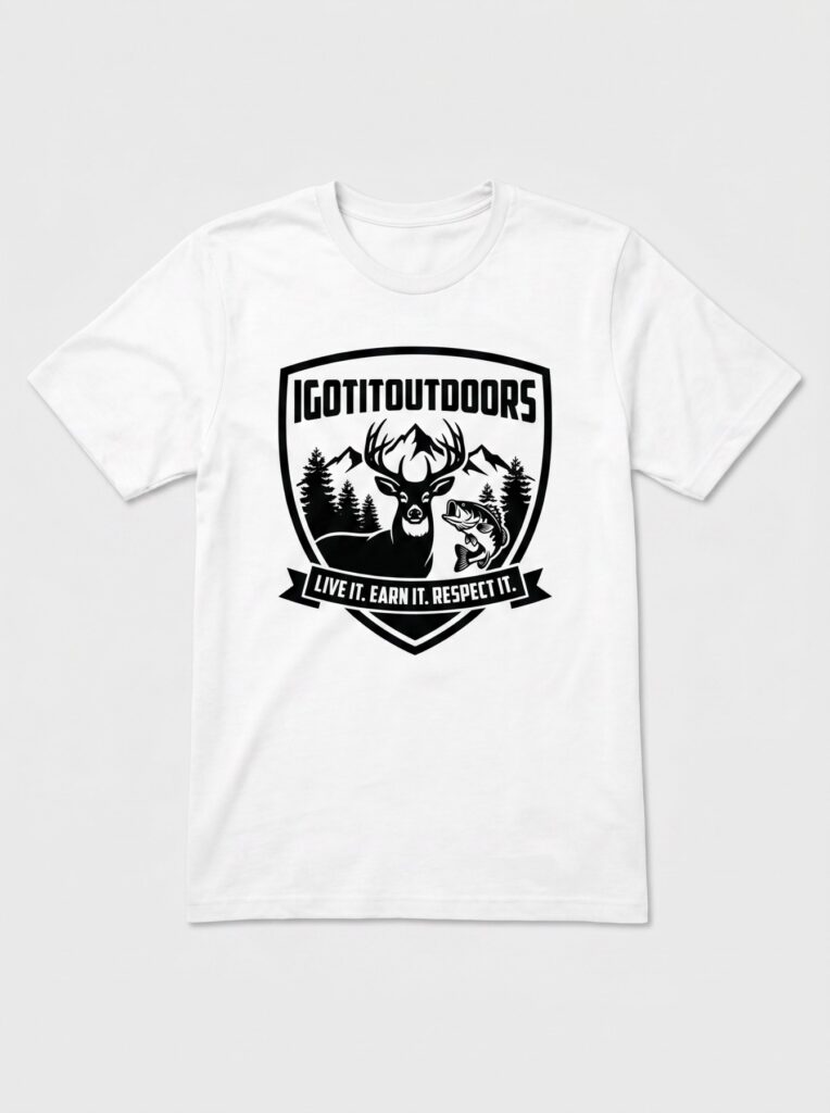 Hunting & Fishing T-Shirt – White