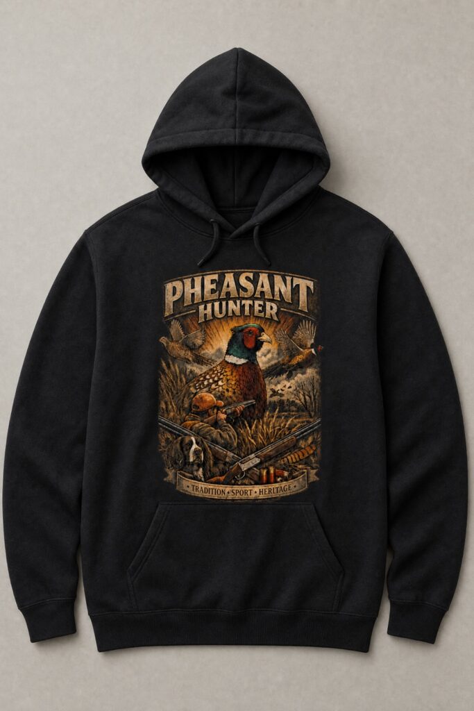 Pheasant Hunter Tradition Hoodie– Black