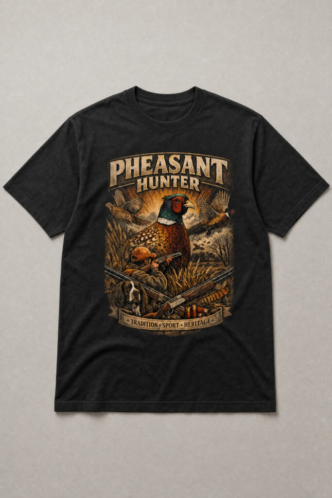 Pheasant Hunter Tradition T-Shirt – Black