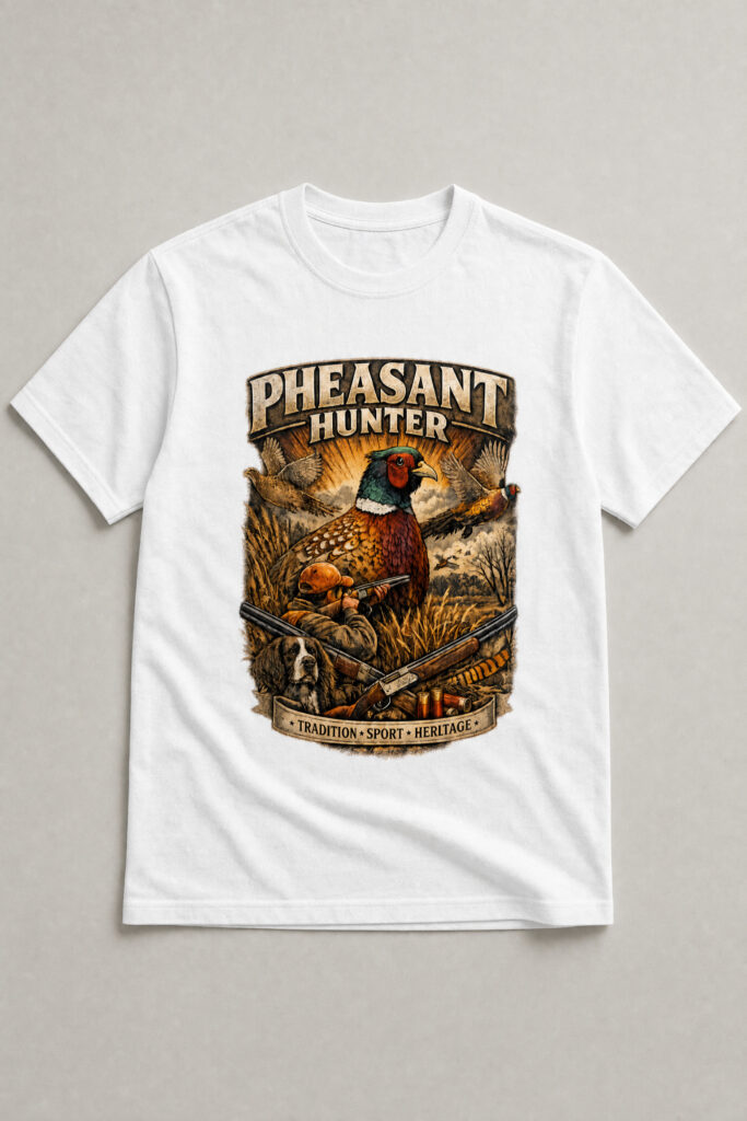 Pheasant Hunter Tradition T-Shirt – White